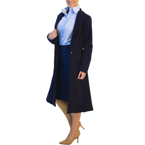 Customized Wear women corporate navy coat linkmedia clothing business wear